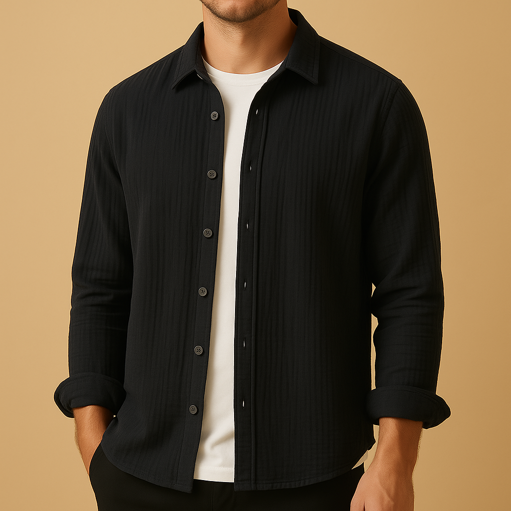 Joris | Stijlvol button-down overhemd met lange mouwen voor heren