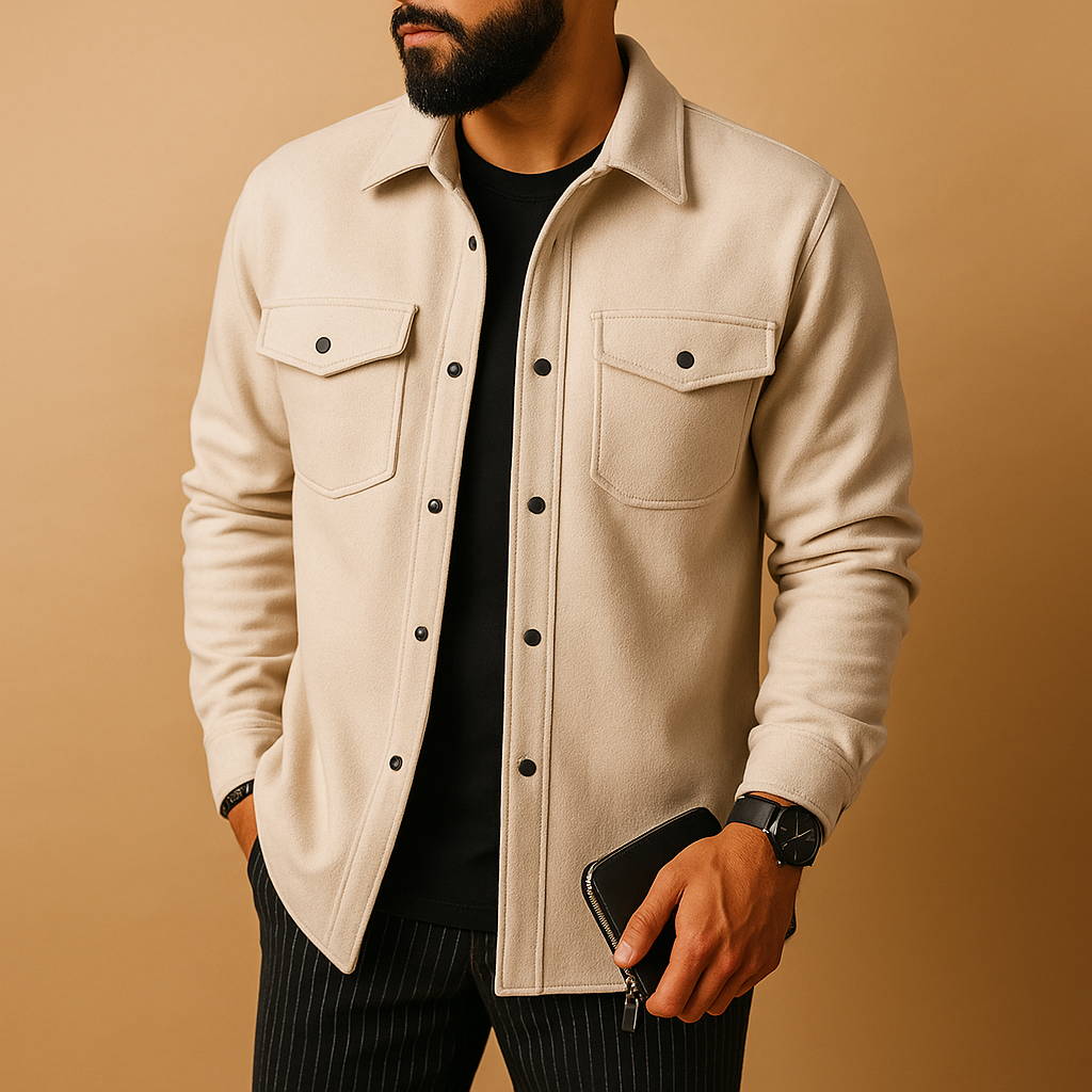 Warme lässige Flanellenbluse für Männer | Diego