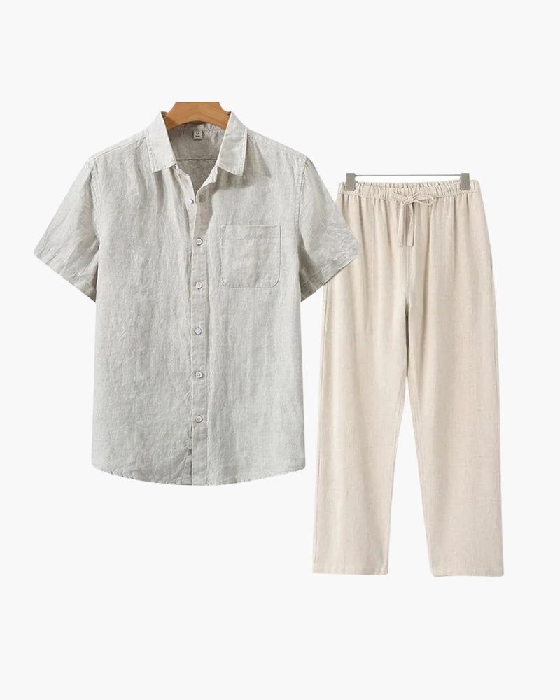 Old Money Linen Combo (κοντομάνικο)