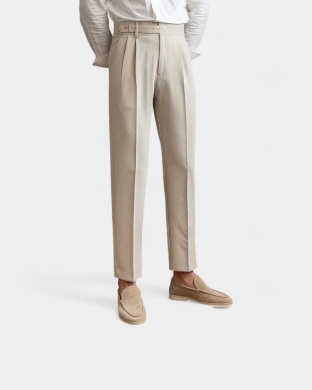 Heritage Tailored Houndstooth Πλισέ παντελόνι - Χακί