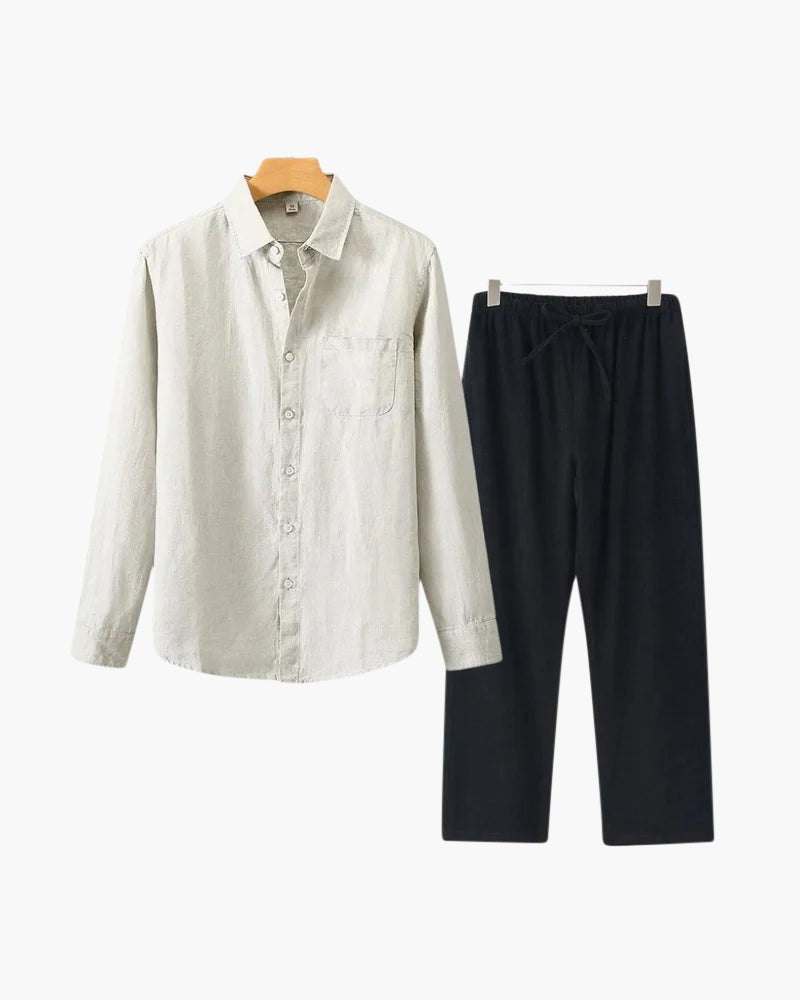 Old Money Linen Combo (μακρυμάνικο)