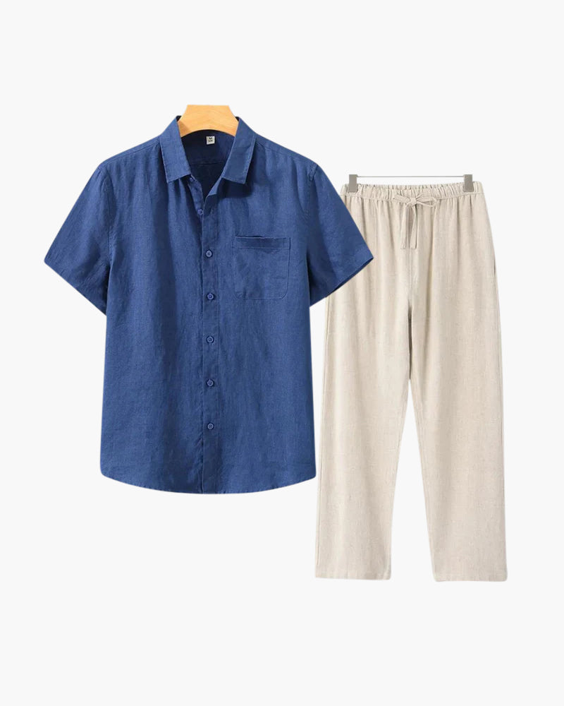 Old Money Linen Combo (κοντομάνικο)