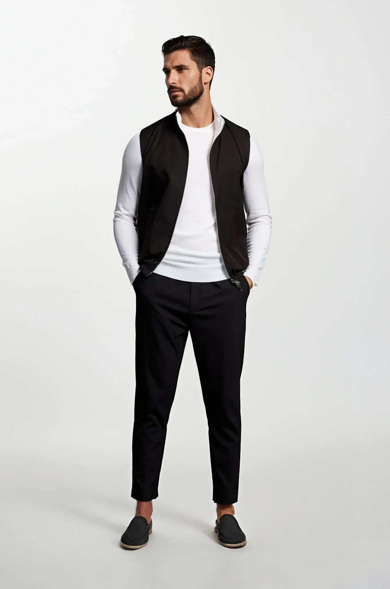 Dualé Tweezijdig Bodywarmer - Zwart