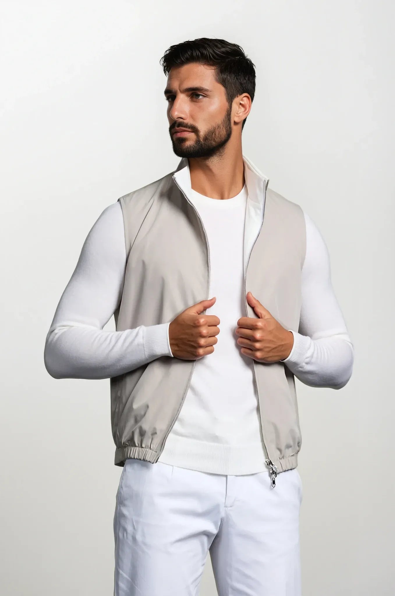 Dualé Tweezijdig Bodywarmer - Μπεζ