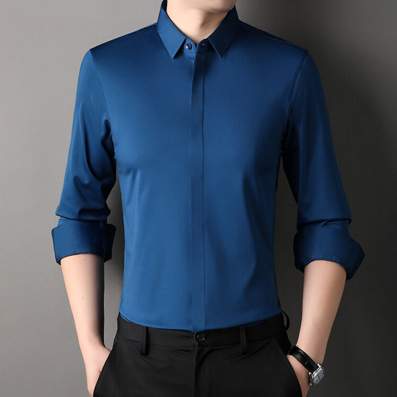 Pietro - Camisa elástica sin arrugas para hombre