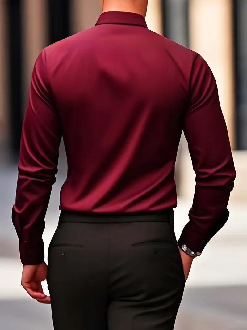Savrani - Camisa elástica de manga larga