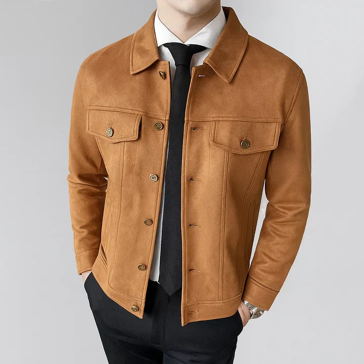 Davila - Elegante chaqueta de ante de manga larga
