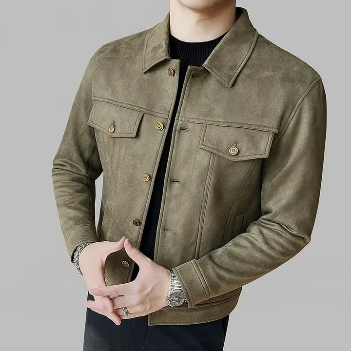 Davila - Elegante chaqueta de ante de manga larga