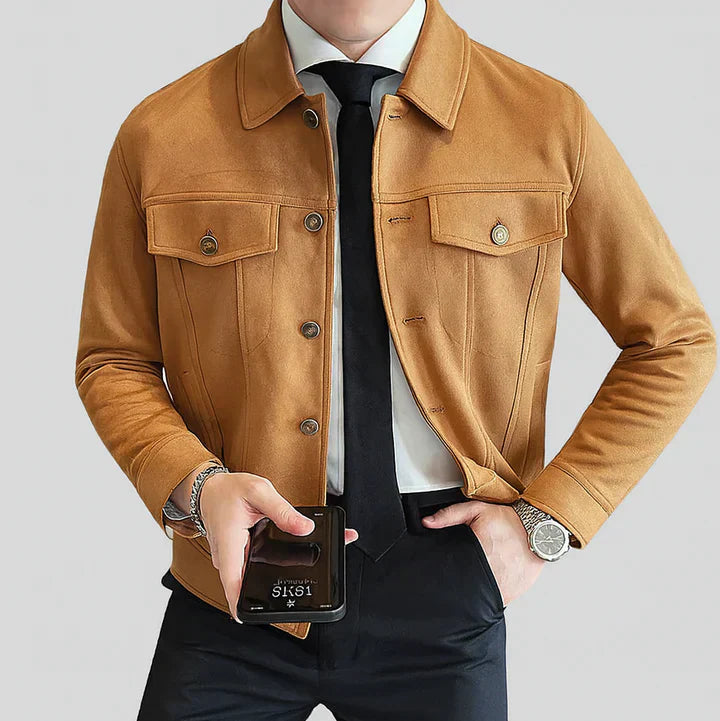 Davila - Elegante chaqueta de ante de manga larga