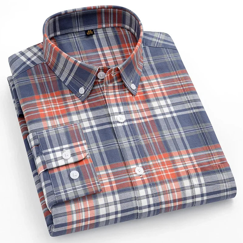 Klyne - Camisa Oxford de algodón