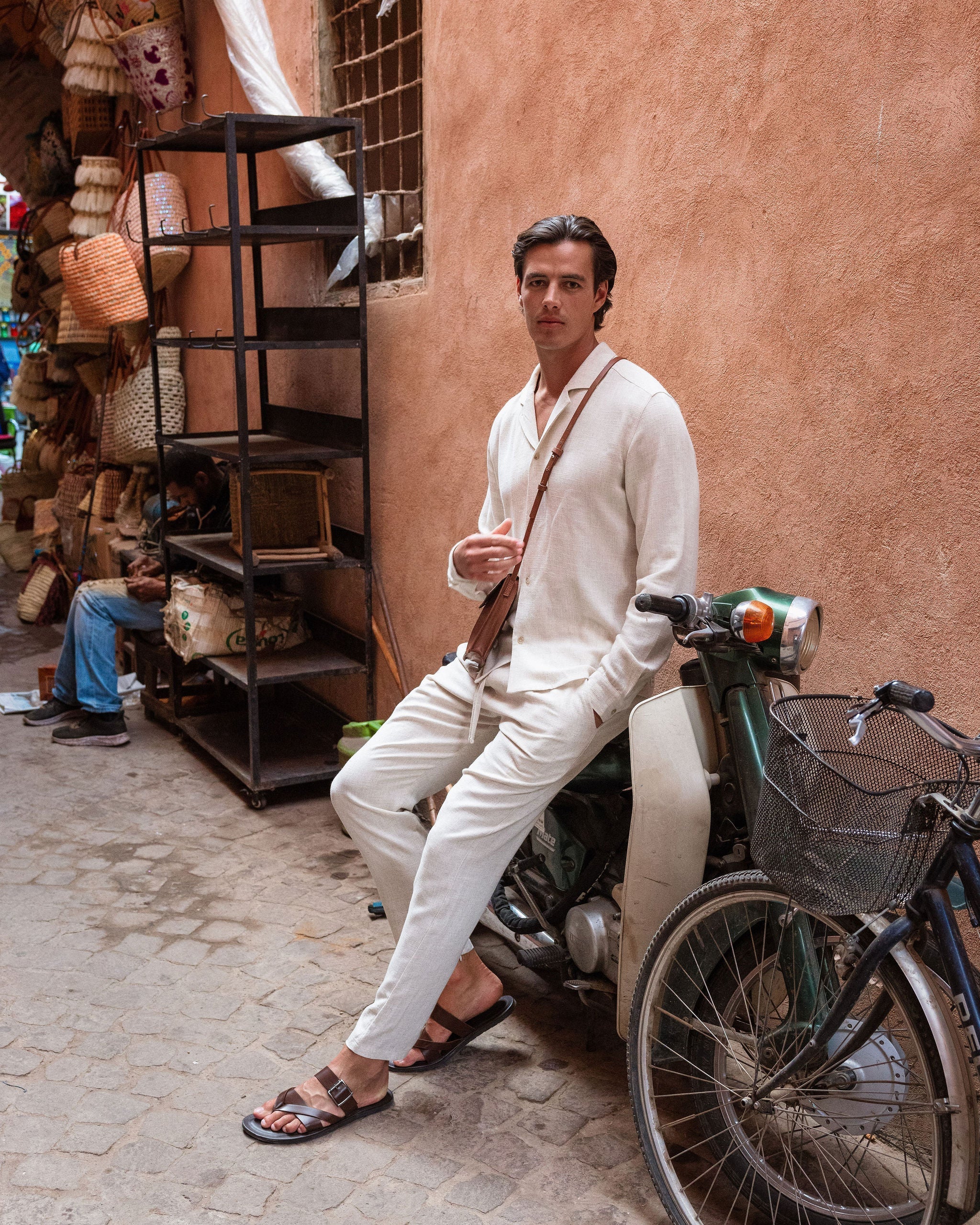 Chemise en lin d'avoine