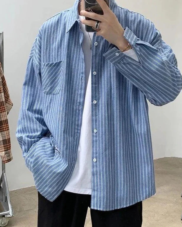Chemise rayée surdimensionnée