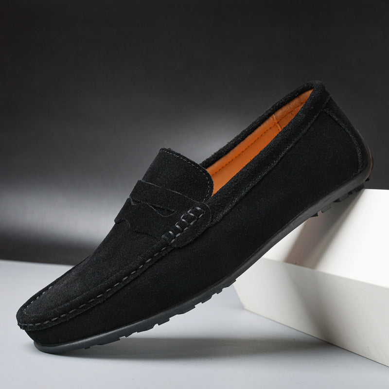 Mocassins rétro en daim pour hommes