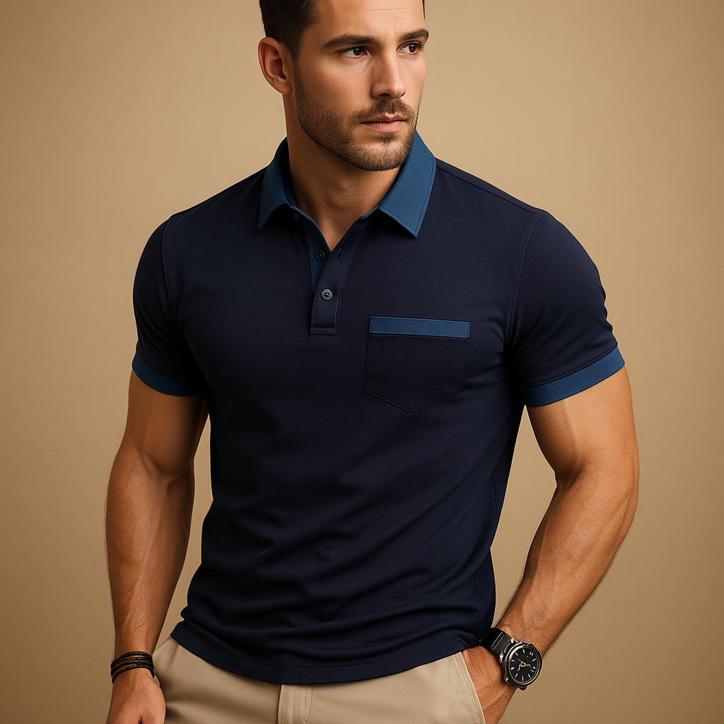 Polo classique avec manches courtes pour hommes | Raf