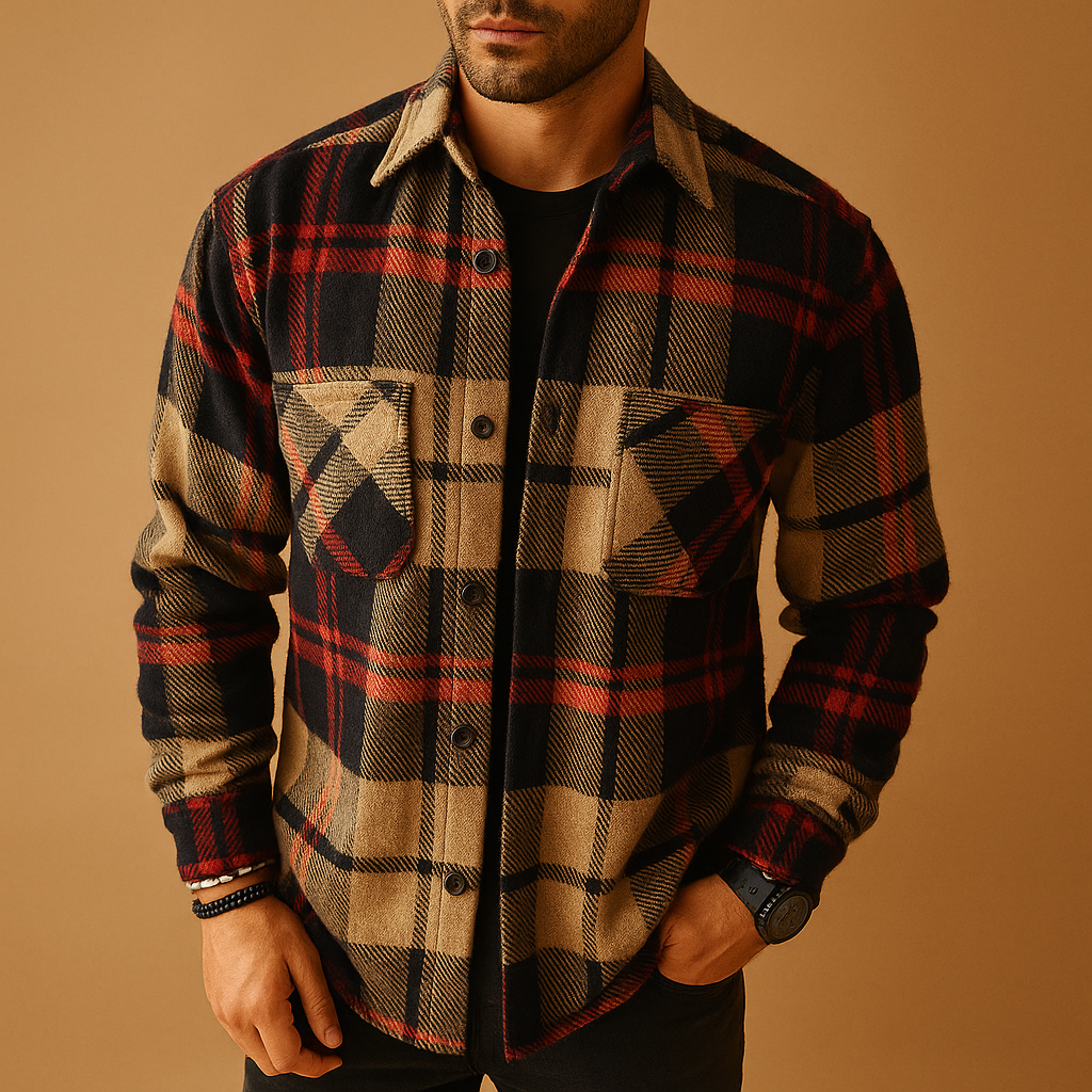 Chemise à manches longues pour hommes avec forme de pastille classique pour une utilisation quotidienne | Mees