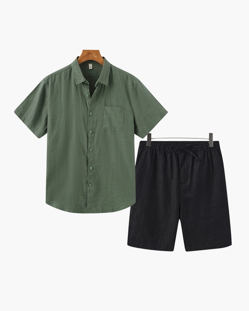 Combo di lino Old Money (pantaloncini)