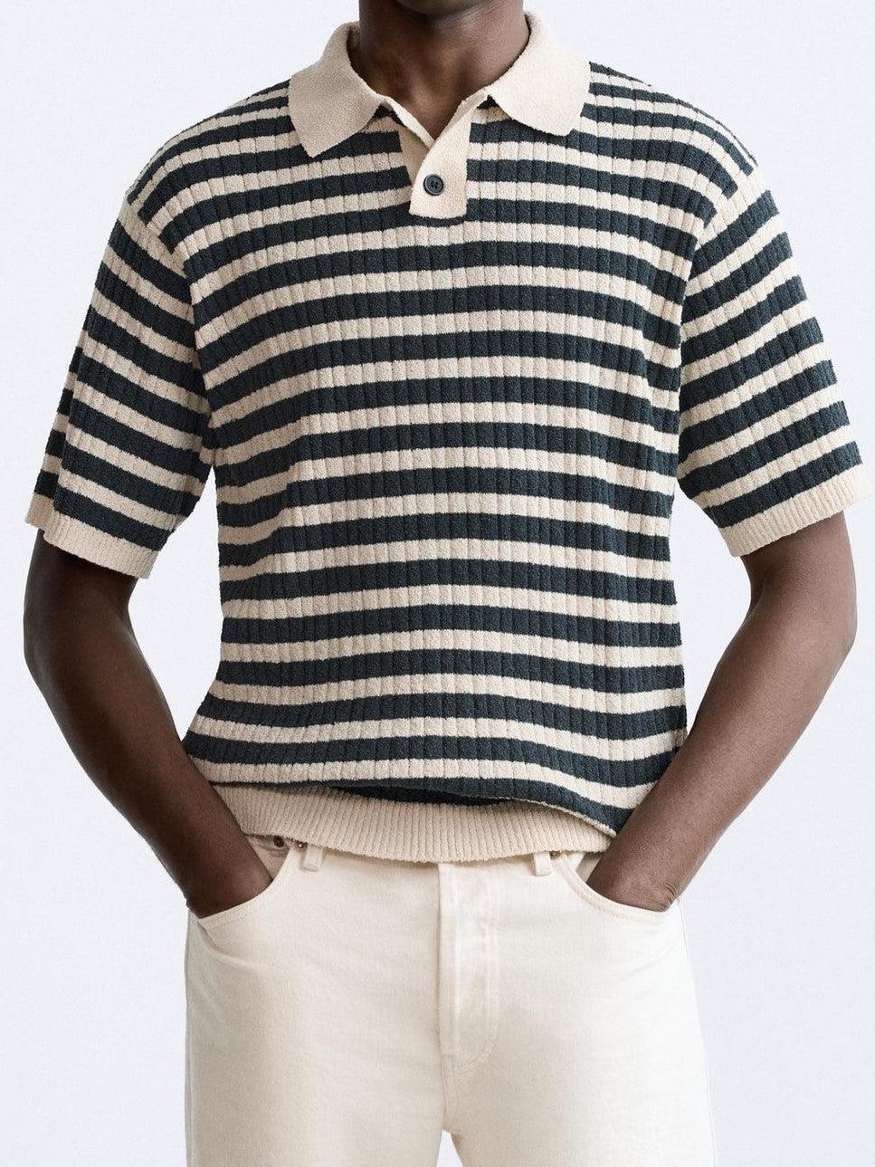 Polo a righe in maglia Klyne