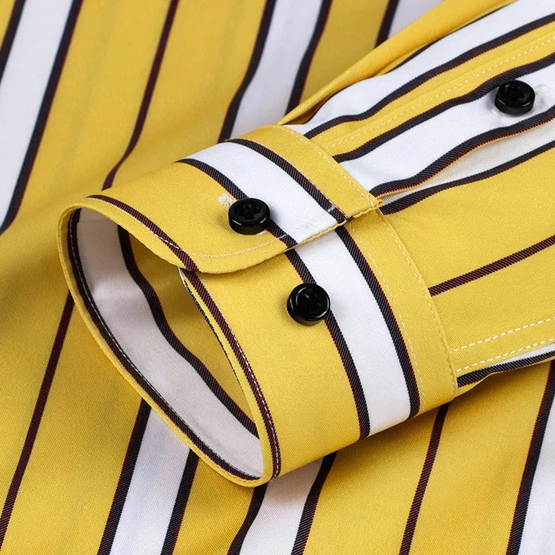 Klyne - Camicia da uomo casual a righe