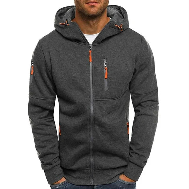 Clark - Cardigan con cappuccio e zip