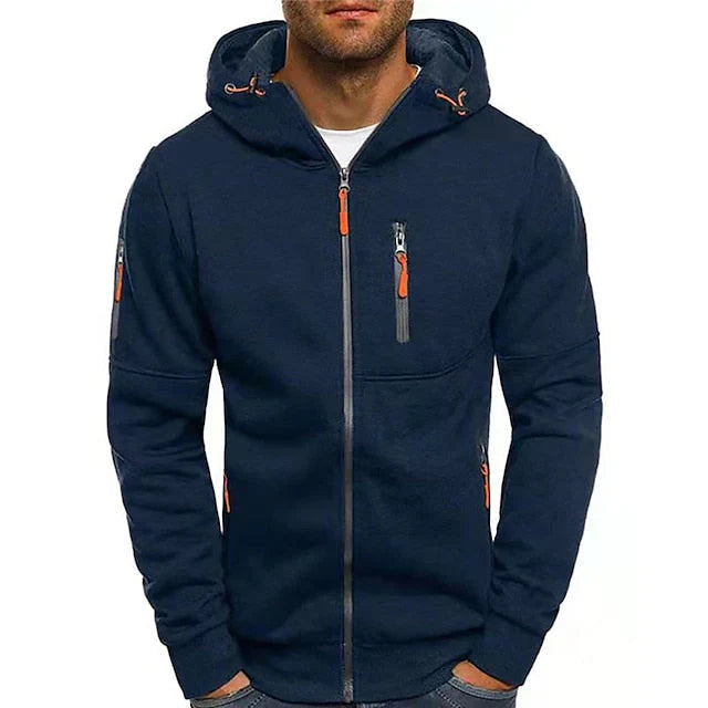 Clark - Cardigan con cappuccio e zip