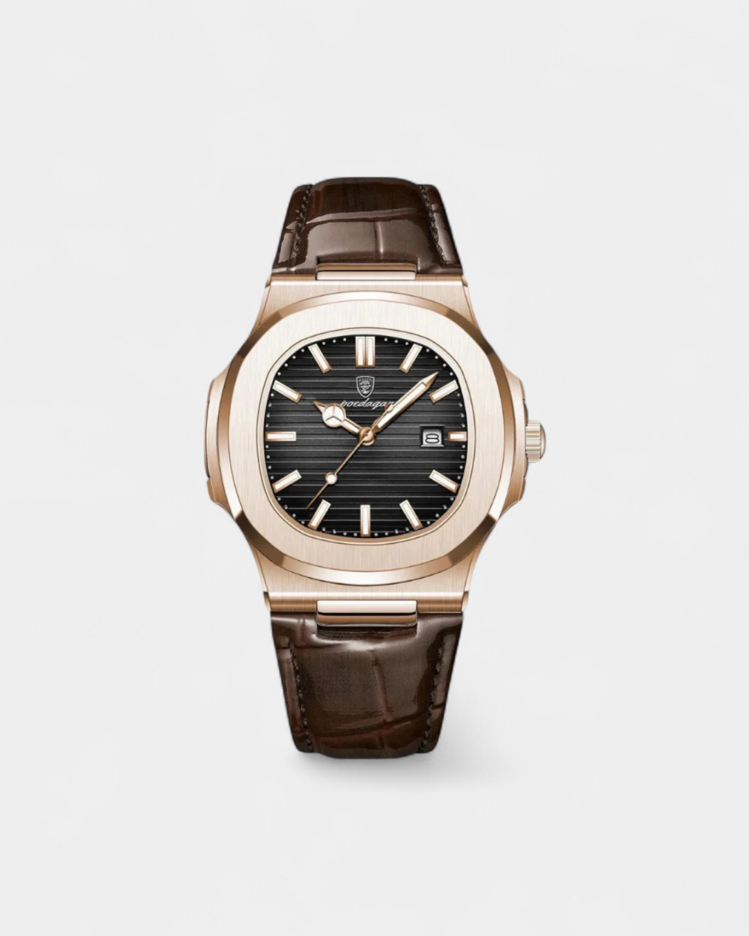 Monaco - Bruin Leren Horloge