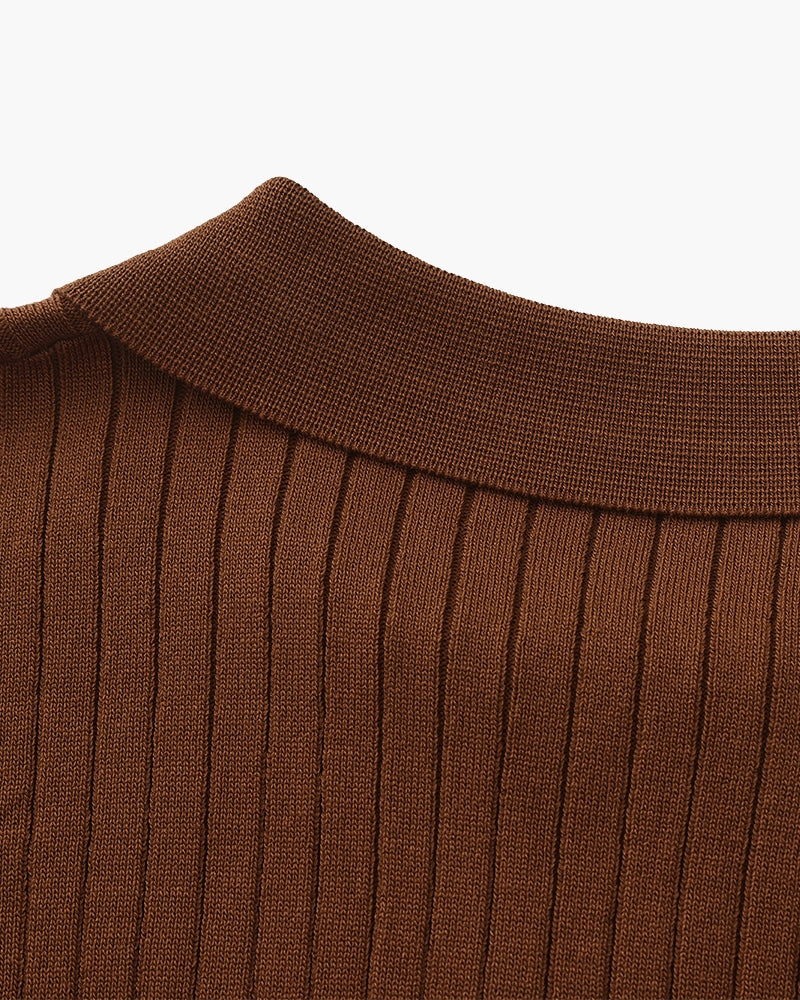Premium geribde polo