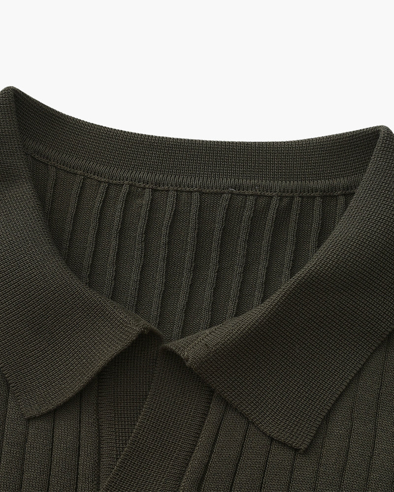Premium geribde polo