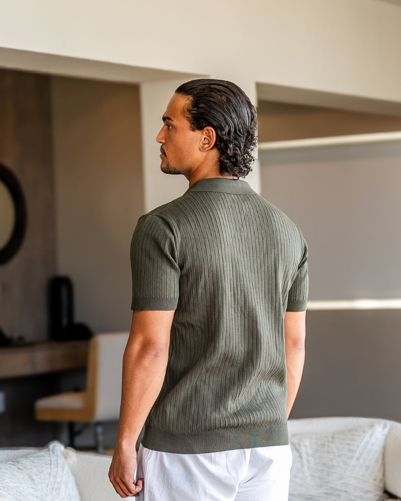 Premium geribde polo