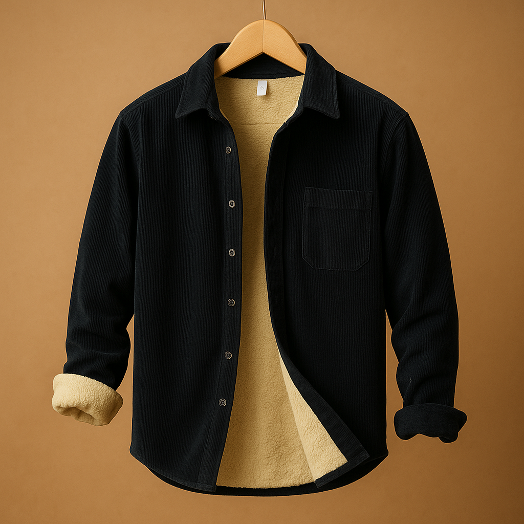 Corduroy overhemd met vintage look voor heren | Niels