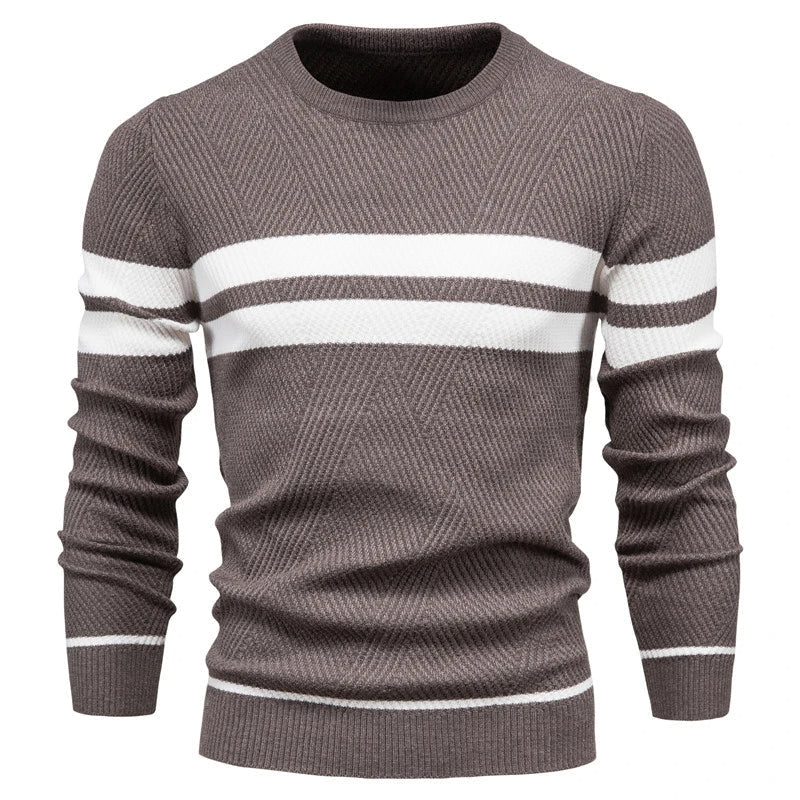 Eros - Warme Patchwork Truien met lange mouwen