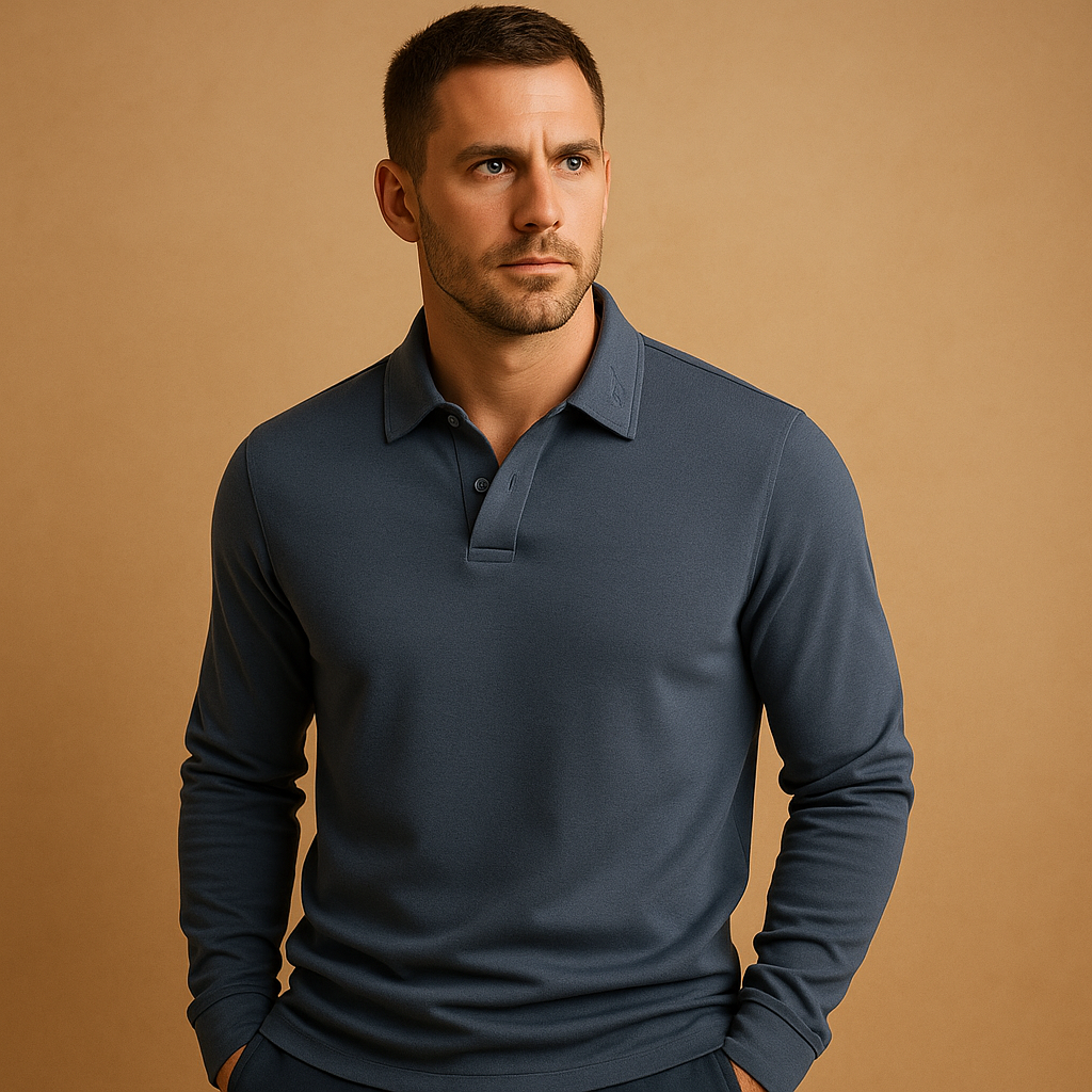 Katoenen poloshirt voor heren met klassieke pasvorm | Thijs