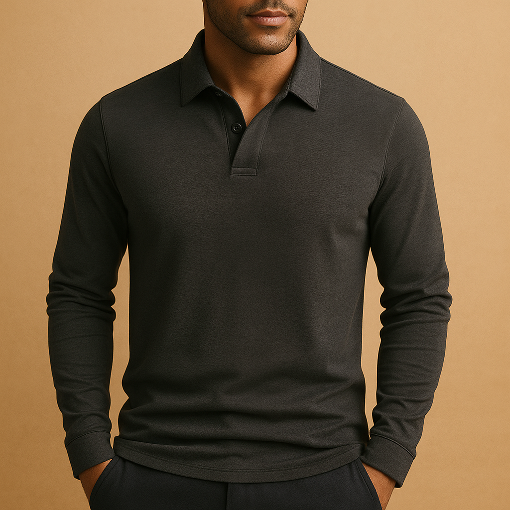 Katoenen poloshirt voor heren met klassieke pasvorm | Thijs