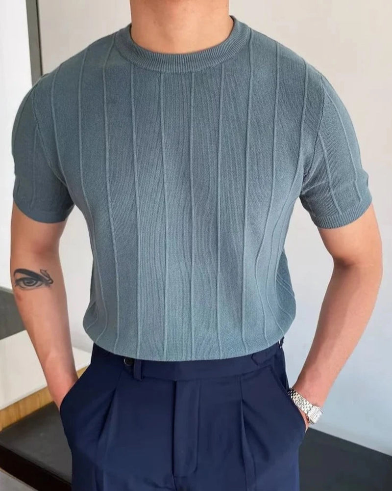 T-shirt com nervuras Cannes