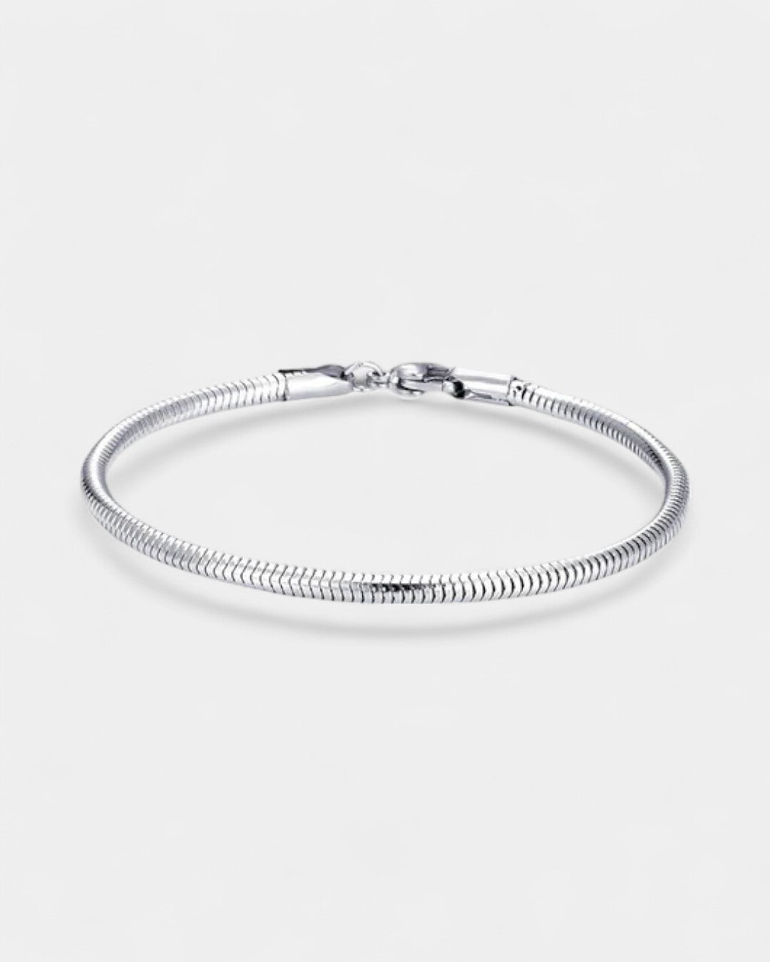 Pulseira de Corrente de Cobra - Prata