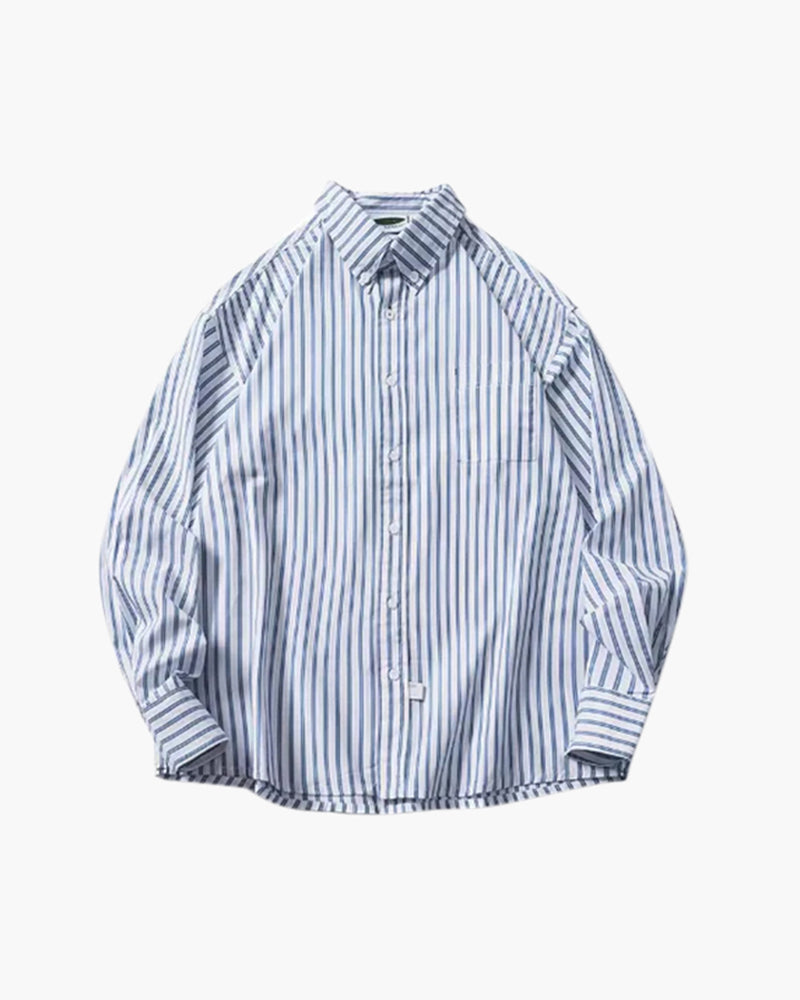 Camisa às riscas de tamanho grande
