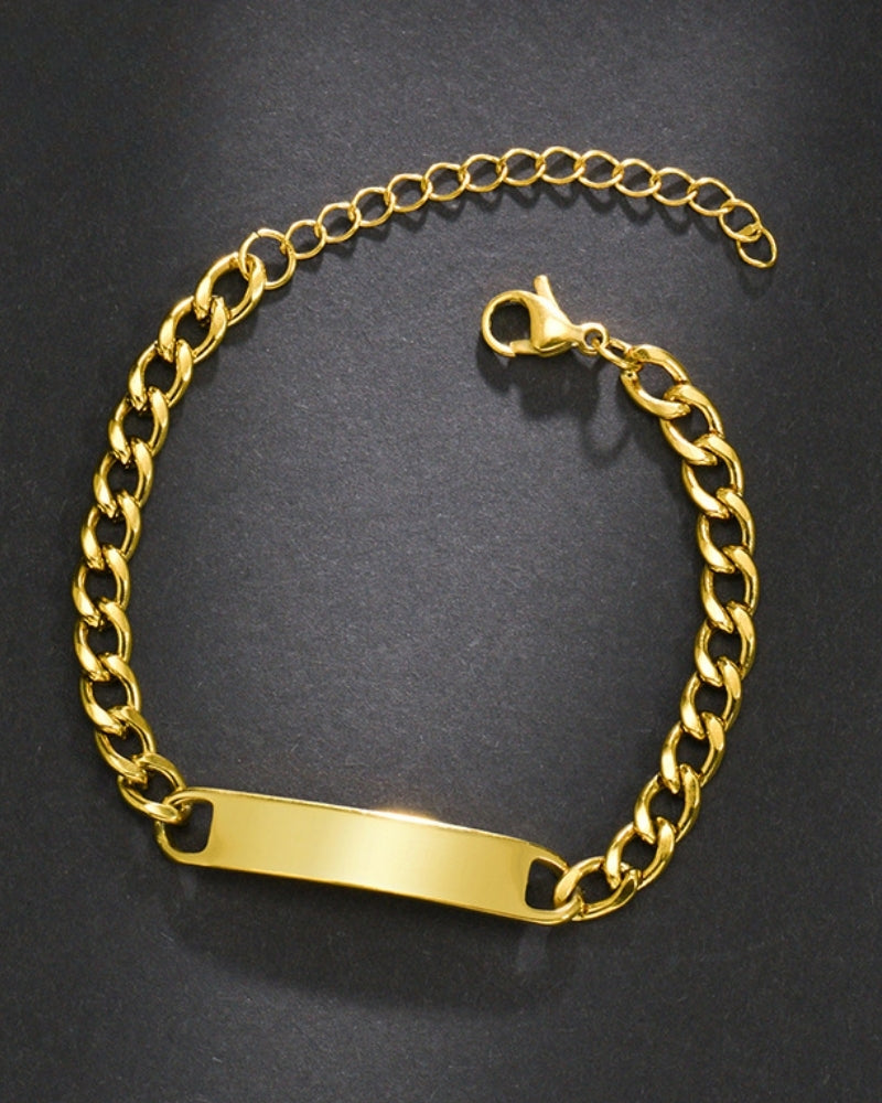 Pulseira de corrente com assinatura