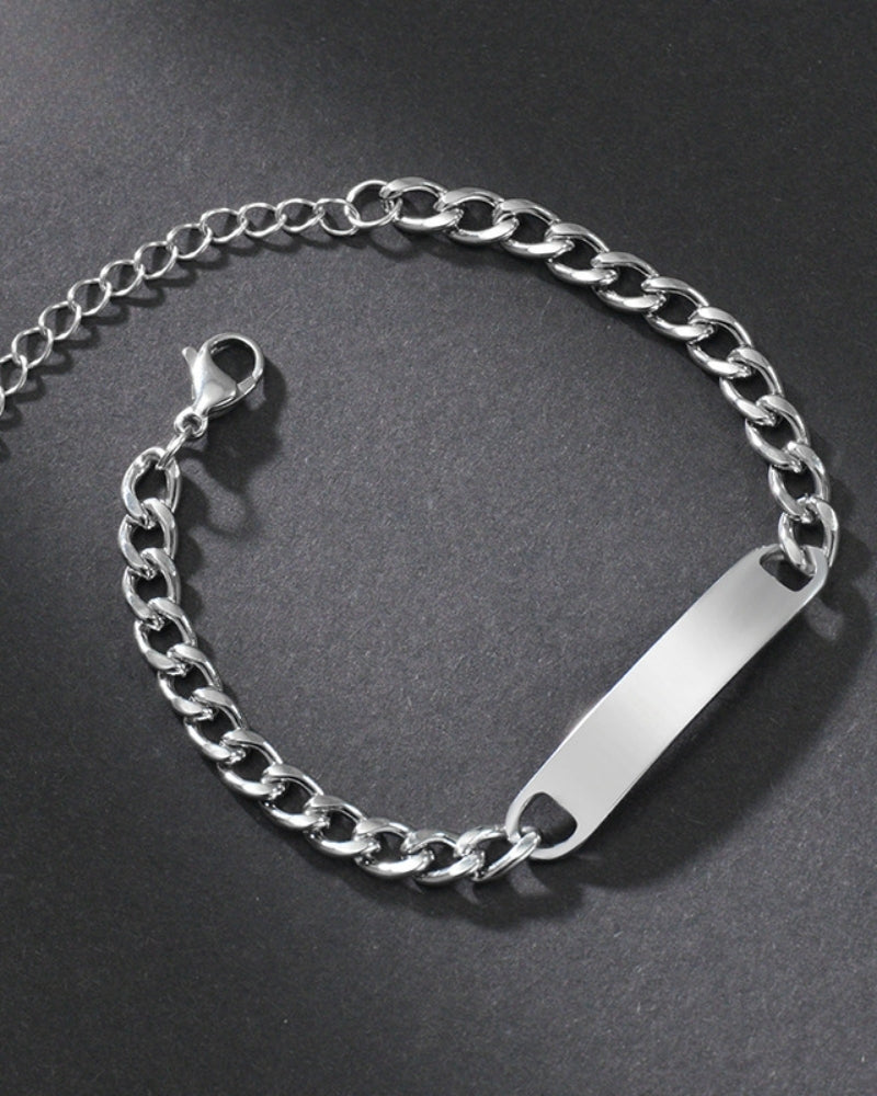 Pulseira de corrente com assinatura