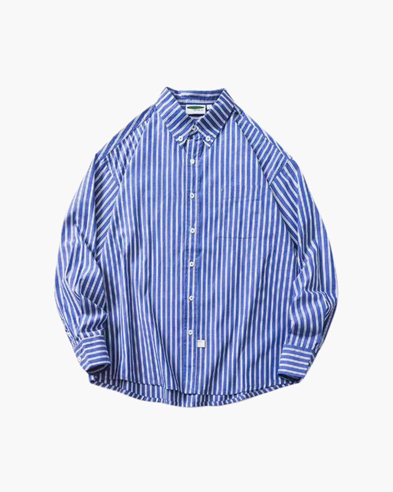 Camisa às riscas de tamanho grande