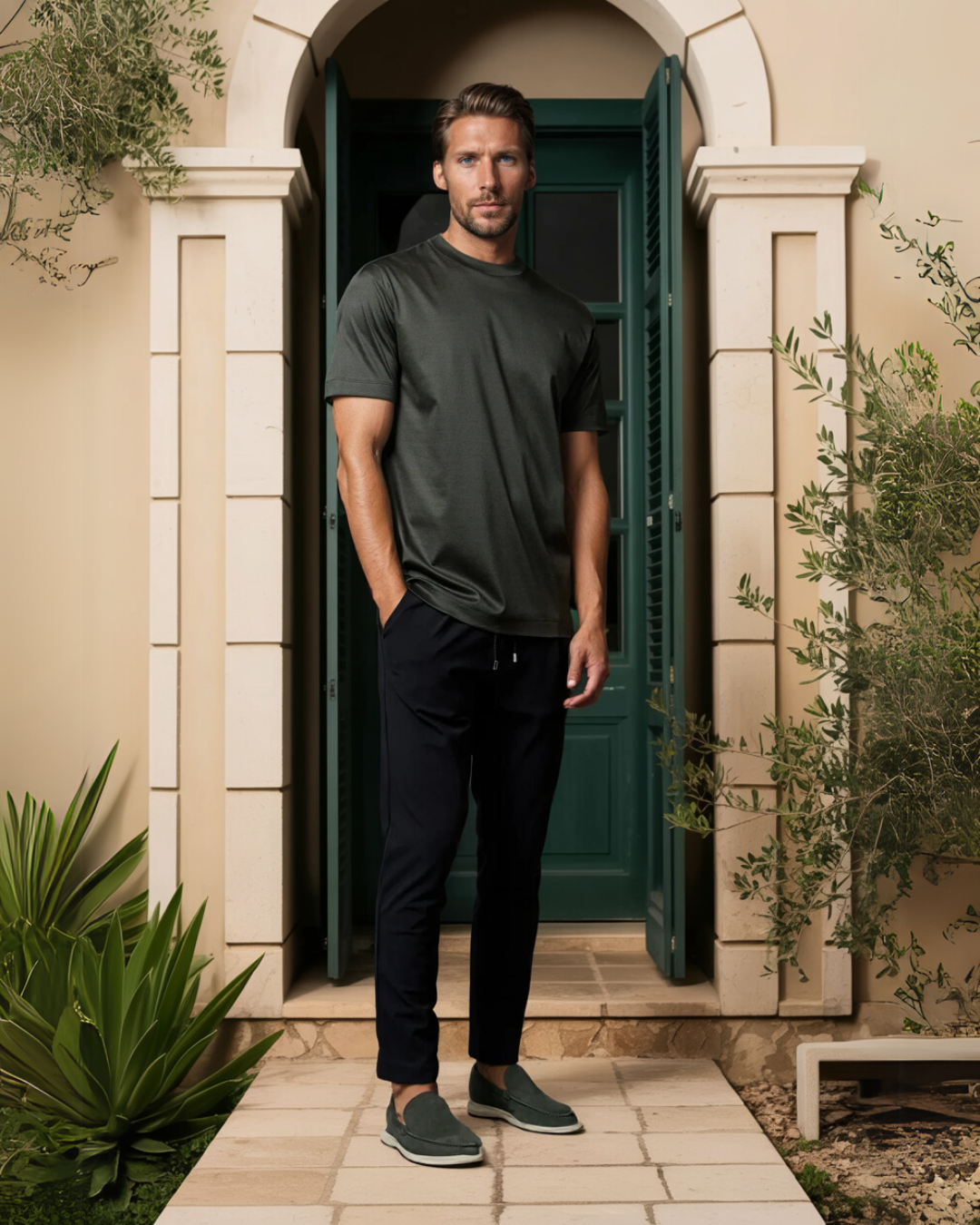 T-Shirt Supima Mercerizada Signature - Verde Escuro