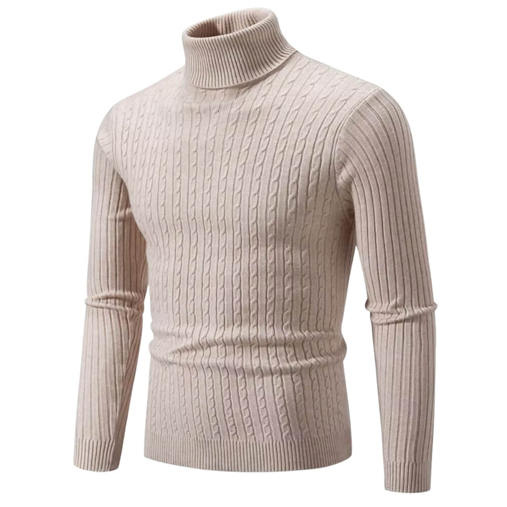 Luciano - Camisola de gola alta macia e quente