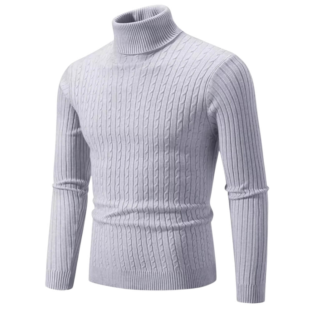 Luciano - Camisola de gola alta macia e quente