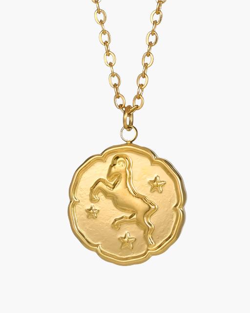 Colar de signos do Zodíaco - Ouro