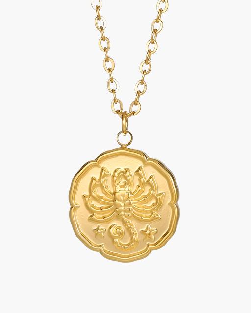 Colar de signos do Zodíaco - Ouro