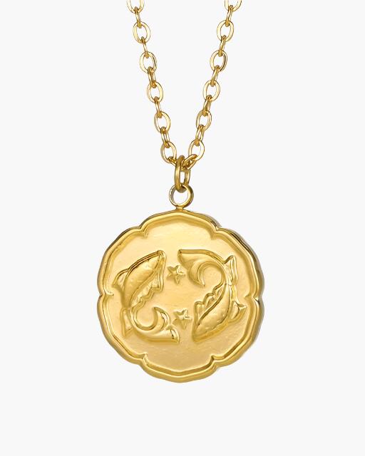 Colar de signos do Zodíaco - Ouro