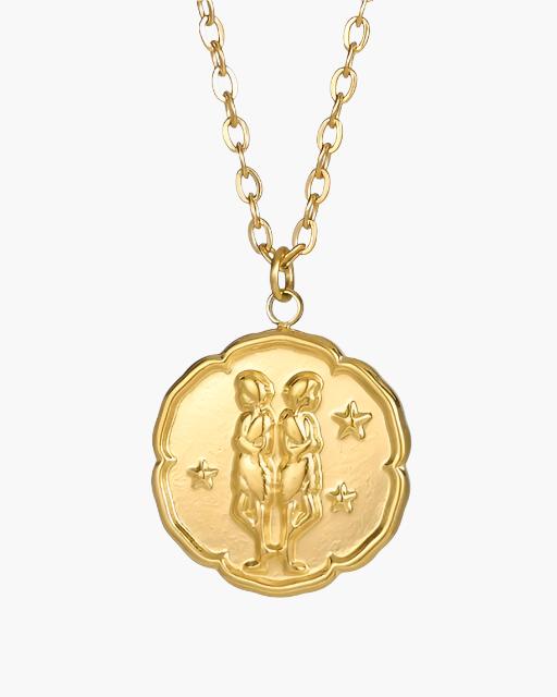 Colar de signos do Zodíaco - Ouro