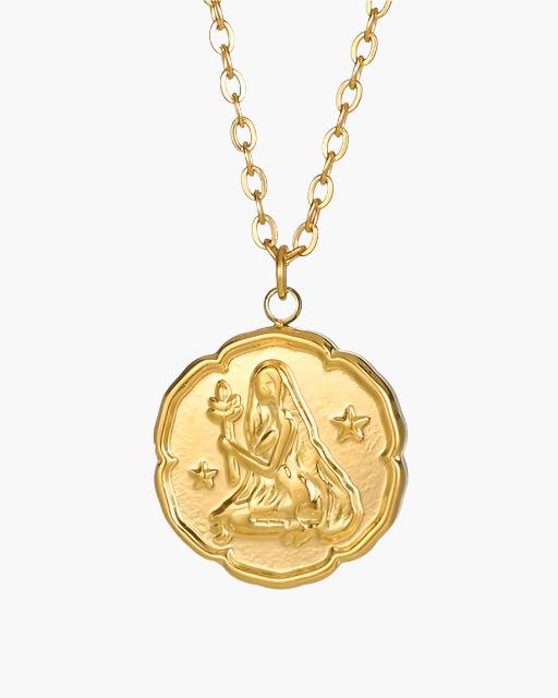Colar de signos do Zodíaco - Ouro