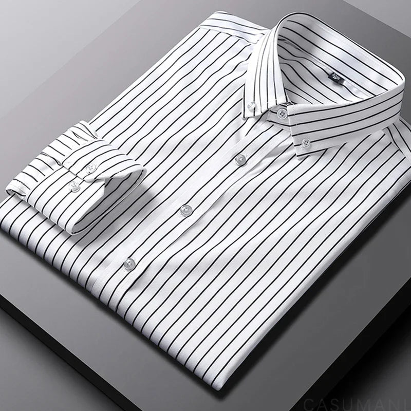 Klyne - Camisa casual às riscas para homem