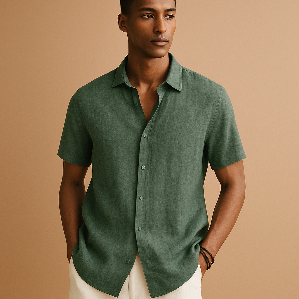Camisola casual de manga curta para homem e mulher