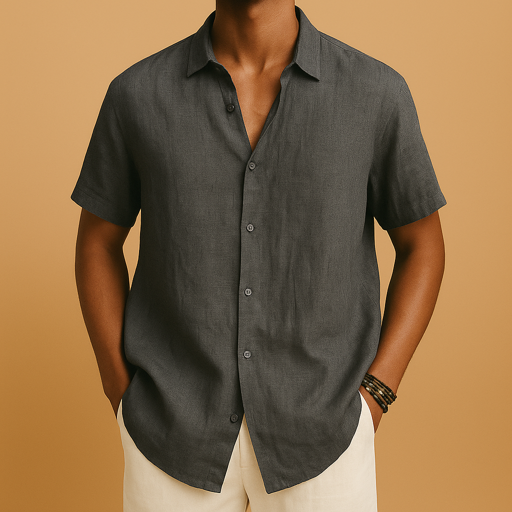 Camisola casual de manga curta para homem e mulher