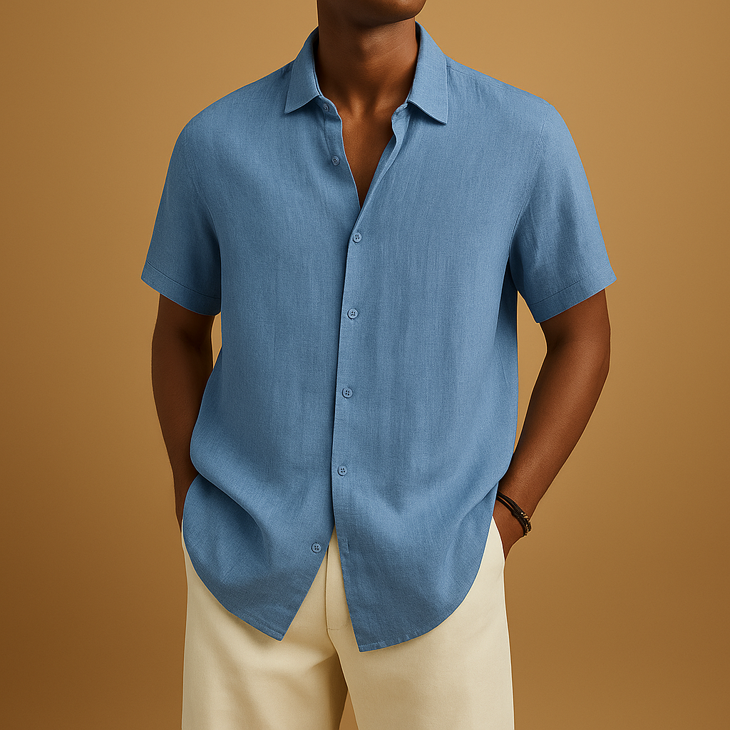 Camisola casual de manga curta para homem e mulher